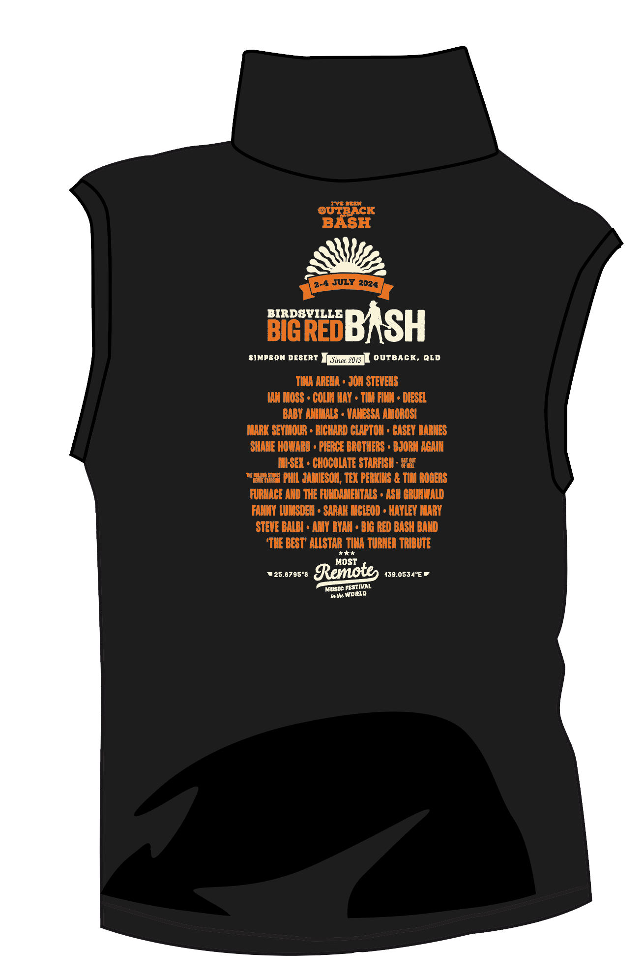 2024 Big Red Bash Line Up Vest The Bash Festival